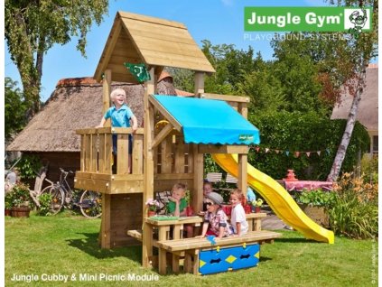 Hřiště Jungle Cubby s modulem Mini Picnic kompletní sestava včetně skluzavky