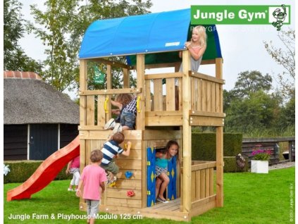 Hřiště Jungle Farm s domečkem Playhouse kompletní sestava včetně skluzavky