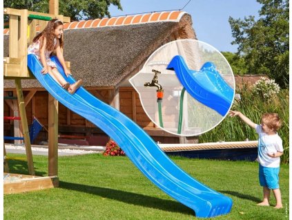 Jungle Gym skluzavka modrá dlouhá s přípojkou pro vodu