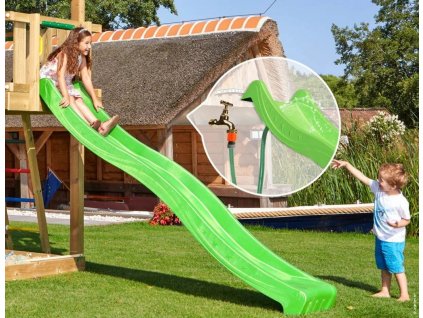 Jungle Gym skluzavka zelená dlouhá s přípojkou pro vodu