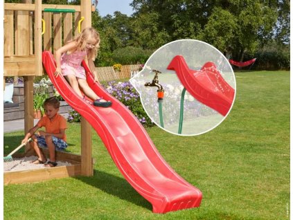 Jungle Gym skluzavka červená krátká s přípojkou pro vodu