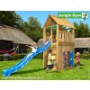 Hřiště Jungle Cabin s modulem Playhouse kompletní sestava včetně skluzavky