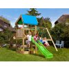 Hřiště Jungle Home s modulem 2 Swing Frame 2.0 kompletní sestava včetně skluzavky