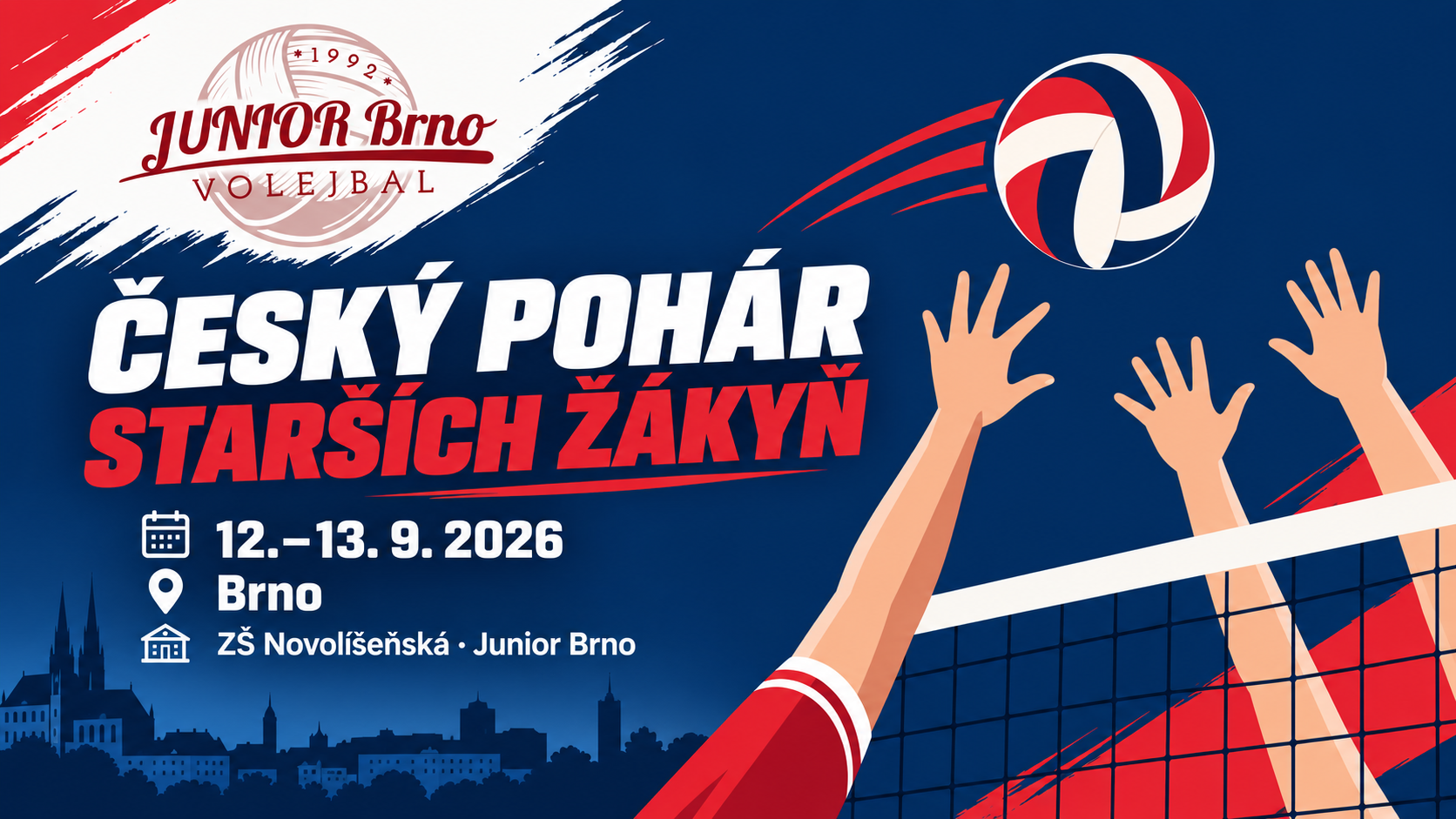 Český pohár starších žákyň startuje v Brně. Přijďte fandit Junioru