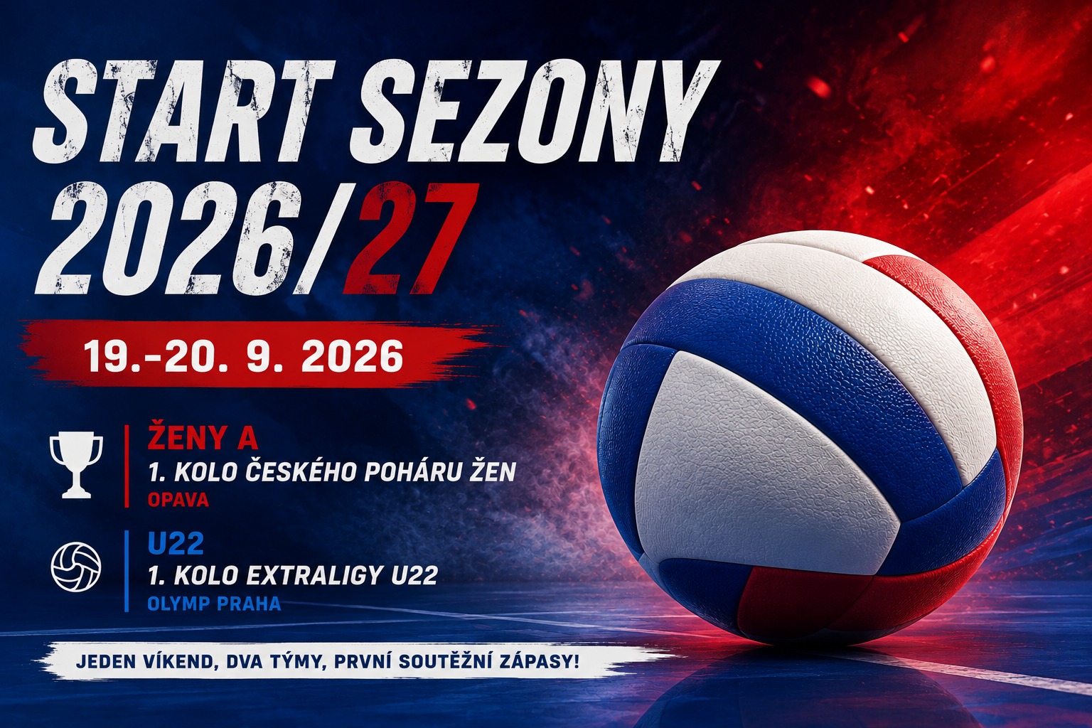 První ostrý víkend je tady: ženy A čeká Český pohár, U22 startuje Extraligu