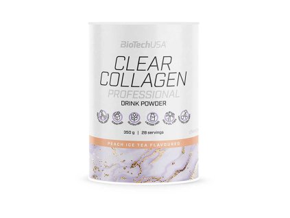 BioTech Clear Collagen Professional peach ice tea 350 g (Příchuť broskvový ledový čaj)
