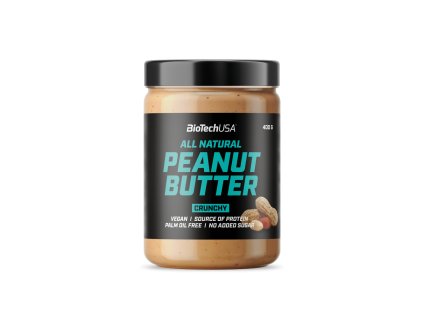 BioTech Peanut Butter 400 g (Příchuť křupavá, křupavé)