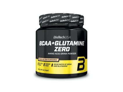 BioTech BCAA + Glutamine Zero 480 g (Příchuť broskvový ledový čaj)