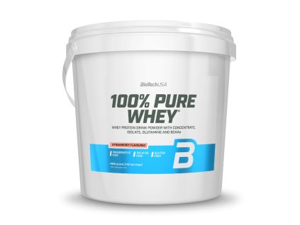BioTech 100% Pure Whey 4000 g (Příchuť jahoda)