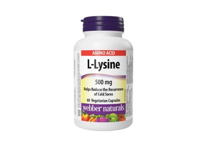 Webber Naturals L-lysine 500 mg 60 cps