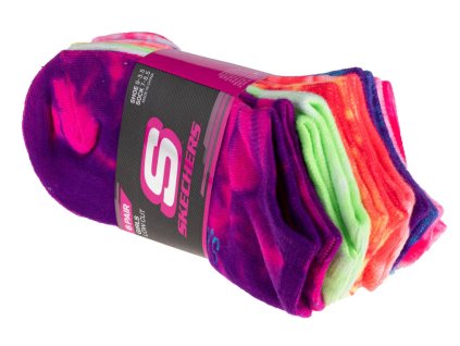 Dívčí ponožky Skechers 6 párů Non Terry Tie Dye S107679-MULT
