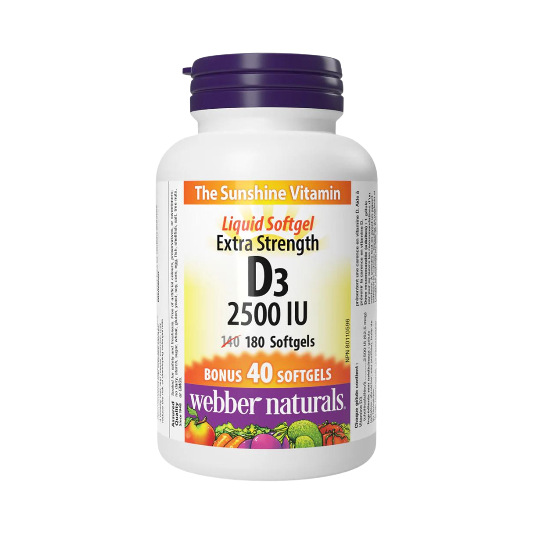 Webber Naturals D3 2500 UI 180 tbl