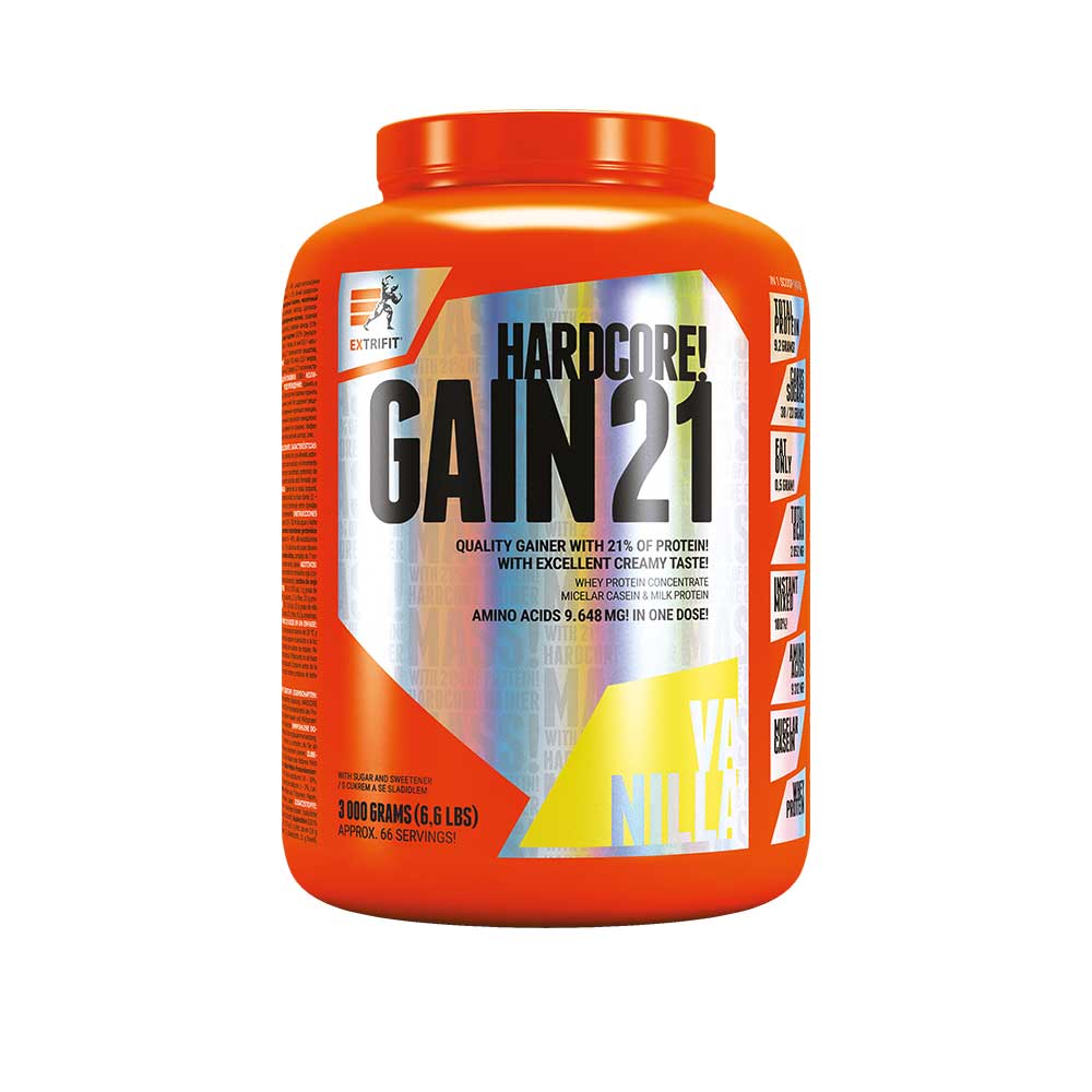 Extrifit Hardcore Gain 21 3000 g - vanilka