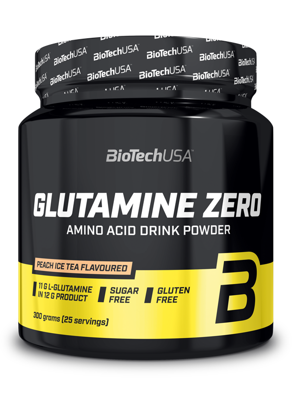 BioTech Glutamine Zero 300 g Příchuť: broskvový ledový čaj