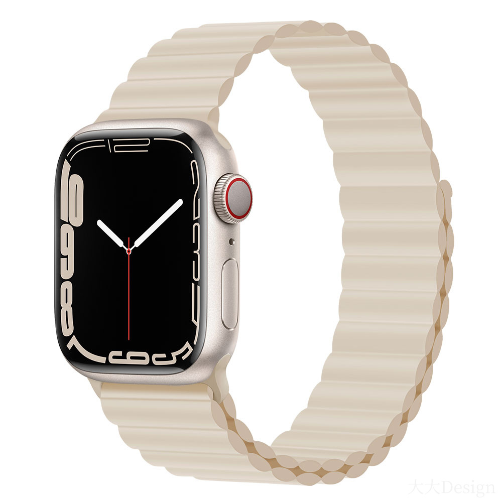 DEVIA Řemínek Apple Watch 42 / 44 / 45 / 49mm Sport 3 silikon starlight
