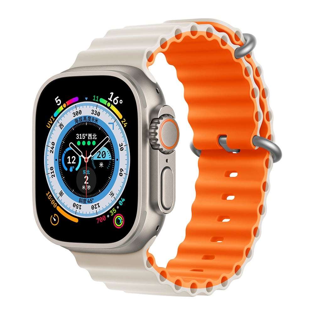 DEVIA Řemínek Apple Watch 38 / 40 / 41mm Sport 6 silikon starlight-oranžový