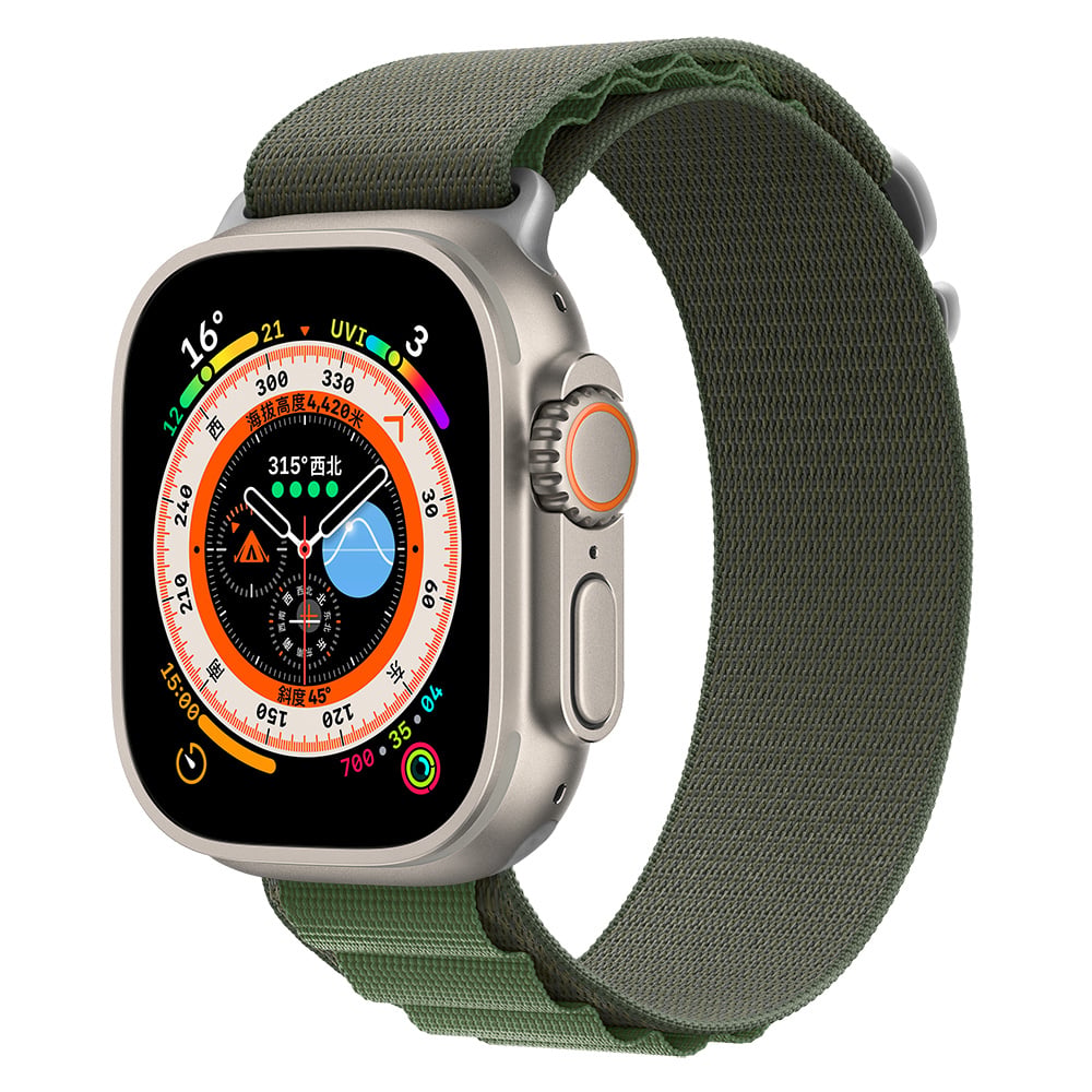 DEVIA Řemínek Apple Watch 42 / 44 / 45 / 49mm Sport 5 nylon zelený
