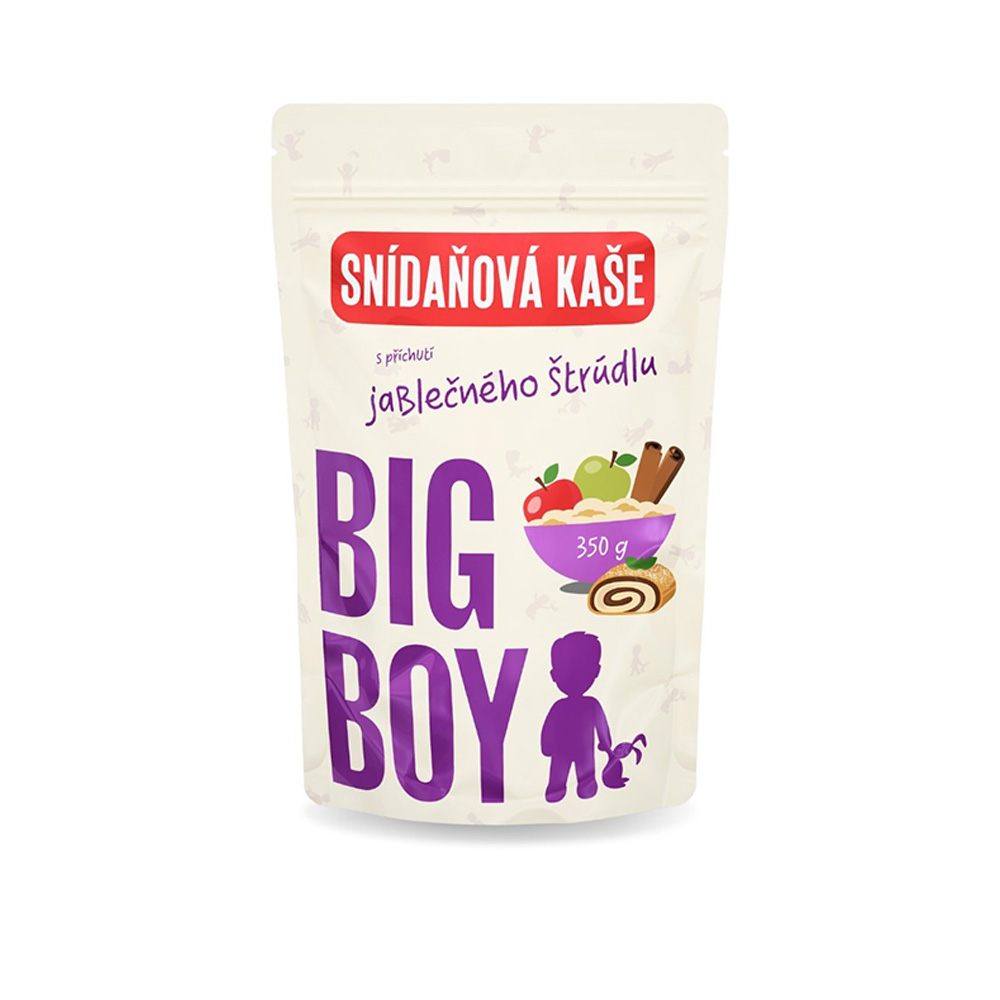 BIG BOY Ovesná bezlepková kaše s příchutí jablečného štrúdlu 350 g