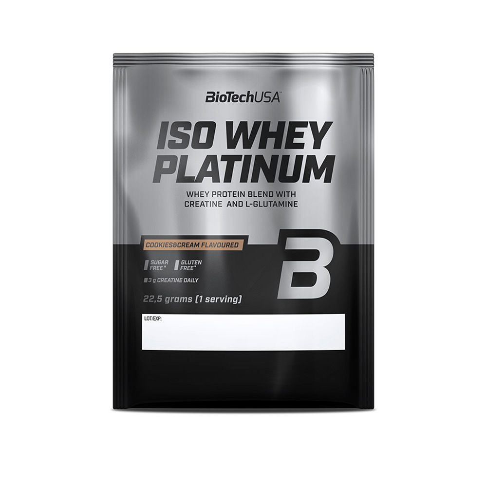 BioTech Iso Whey Platinum 22,5 g Příchuť: cookies-cream