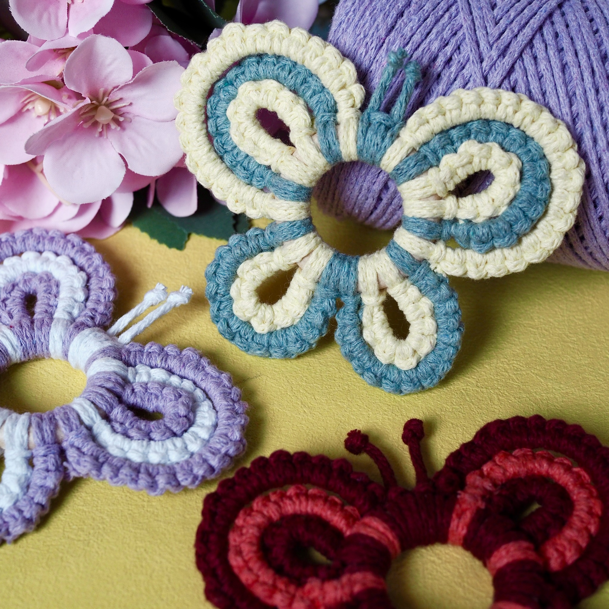 Návod na macramé motýlka