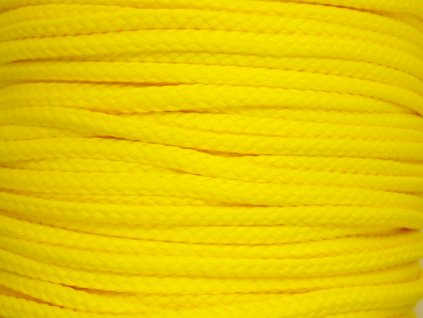 Polyesterová šňůra YarnMellow Loopy Jasně žlutá