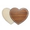 Dřevěné víko, dno - srdce 19,5  cm x 17 cm