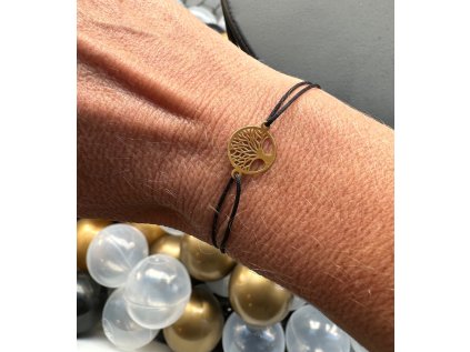 Strom života Ag925/1000 pozlacený žlutým zlatem