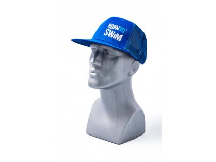 BornToSwim® Trucker Mesh Cap - Blue/White