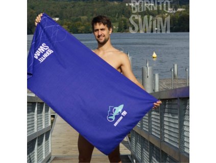 Osuška TRI Edition BornToSwim® švestková a růžová