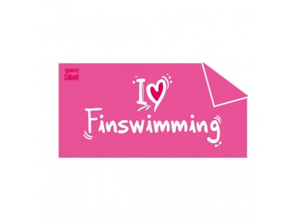 I ❤ Finswimming towel BornToSwim® - Pink