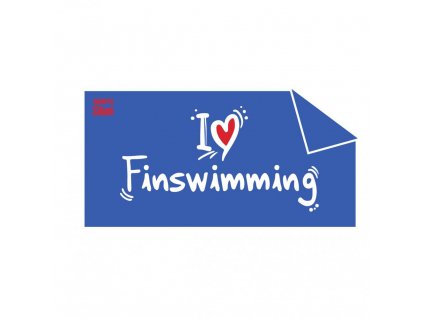 I ❤ Finswimming towel BornToSwim® - Blue