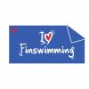 I ❤ Finswimming towel BornToSwim® - Blue
