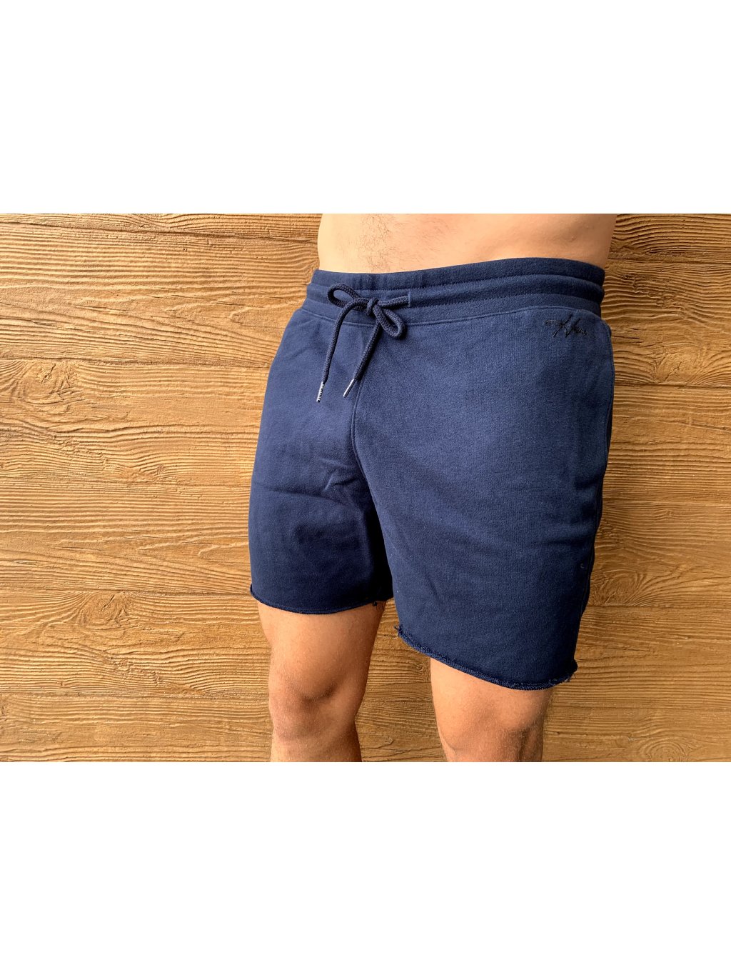 Hollister tmavě modré teplákové kraťasy s logem