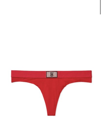 VS bavlněná tanga červená s kamínky1