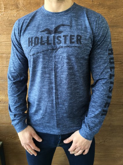 Hollister modré tričko s logem