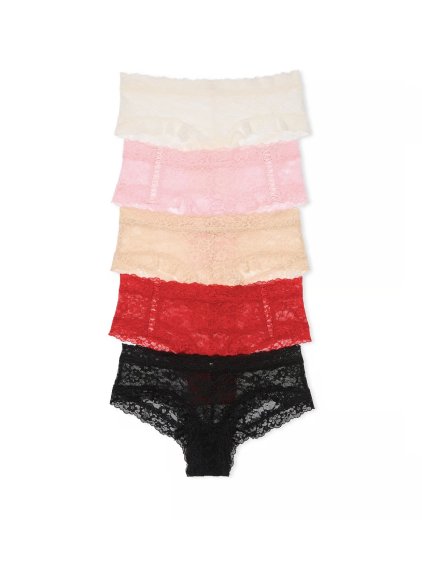 Victoria's Secret krajkové brazilky - balení 5 ks (dárkové balení)