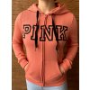 PINK Victoria's Secret oranžová mikina  s logem na zip