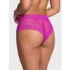 Victoria's Secret růžové krajkové brazilky s vázáním