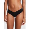PINK Victoria's Secret černá bezešvá no-show tanga