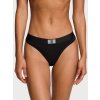 Victoria's Secret černá bavlněná tanga s kamínky