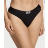 Victoria's Secret černá bavlněná tanga s kamínky