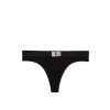 Victoria's Secret černá bavlněná tanga s kamínky