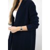 Tmavě modrý kardigan s copánky