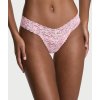 Victoria's Secret růžová krajková květovaná tanga