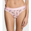 Victoria's Secret růžová bavlněná tanga s vánočním motivem