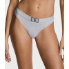 Victoria's Secret šedá bavlněná tanga s kamínky