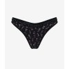 Victoria's Secret high leg černá bavlněná tanga s koktejly