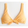 TIE FRONT SCOOP BIKINI TOP žlutá