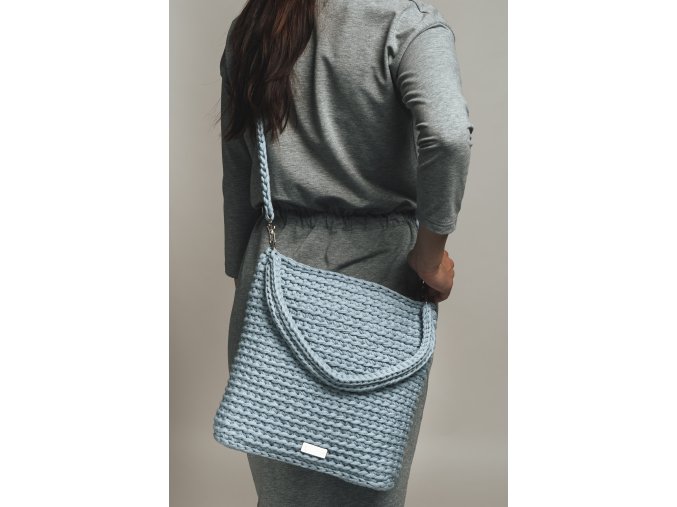 Háčkovaná crossbody kabelka Viktorie světle šedá