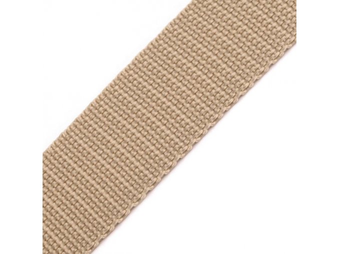 Popruh polypropylénový bílá káva 3 cm